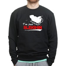 Santa Sleigh Rudolph Christmas Xmas New Gift Sweatshirt