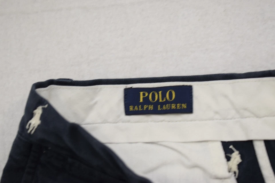 Pantalones Cortos Chinos Polo Ralph Lauren Multi Pony Azul Frente Plano Para Hombre Talla 30 x 10" Foto 2 de 4