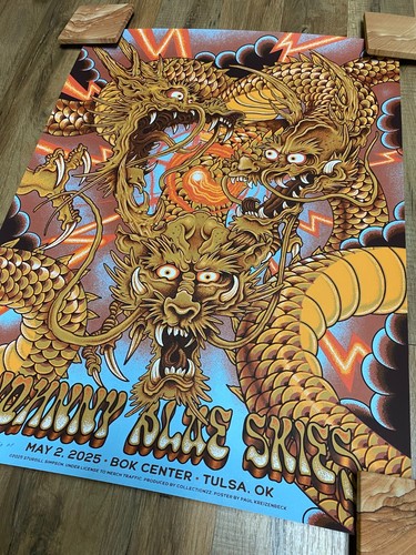 Póster Johnny Blue Skies BOK Center Tulsa, OK 5/2/25 firmado AP #/50 - Imagen 3 de 9