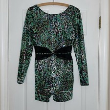 Curtain Call Dance Costume J5085 Green Shimmer Tap Jazz ALA Adult Large