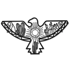 Lounsweer Aztec Metal Eagle Wall Decor Southwestern Wall Art Farmhouse Metal ...