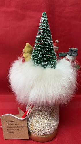 nuevo Ino Schaller Navidad pequeña bota dorada pieza de decoración del hogar de vacaciones - Imagen 3 de 7