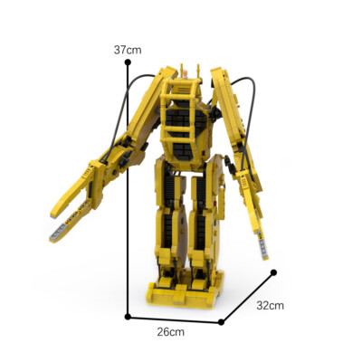 Custom MOC: C7671 Ripley's Power Loader Mech Model from Film 1714 Parts 
