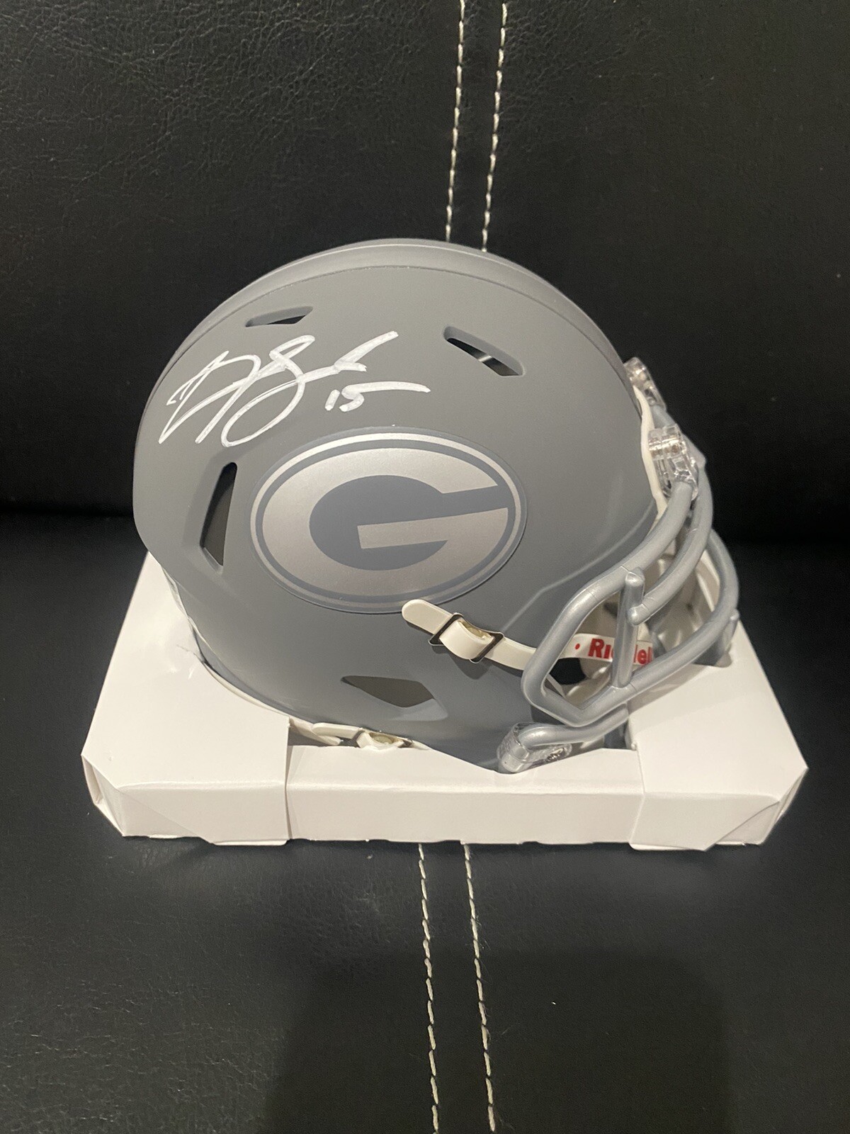 Carson Beck Autographed Signed Georgia Bulldogs Mini Helmet Beckett Witness 