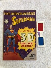 Three Dimension Adventures WGLASSES 1997 DC Reprint Superman 3-D VF 8.0