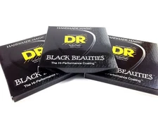 DR Guitar Strings Electric 3 Sets K3 Black Beauties High Performance 09-42