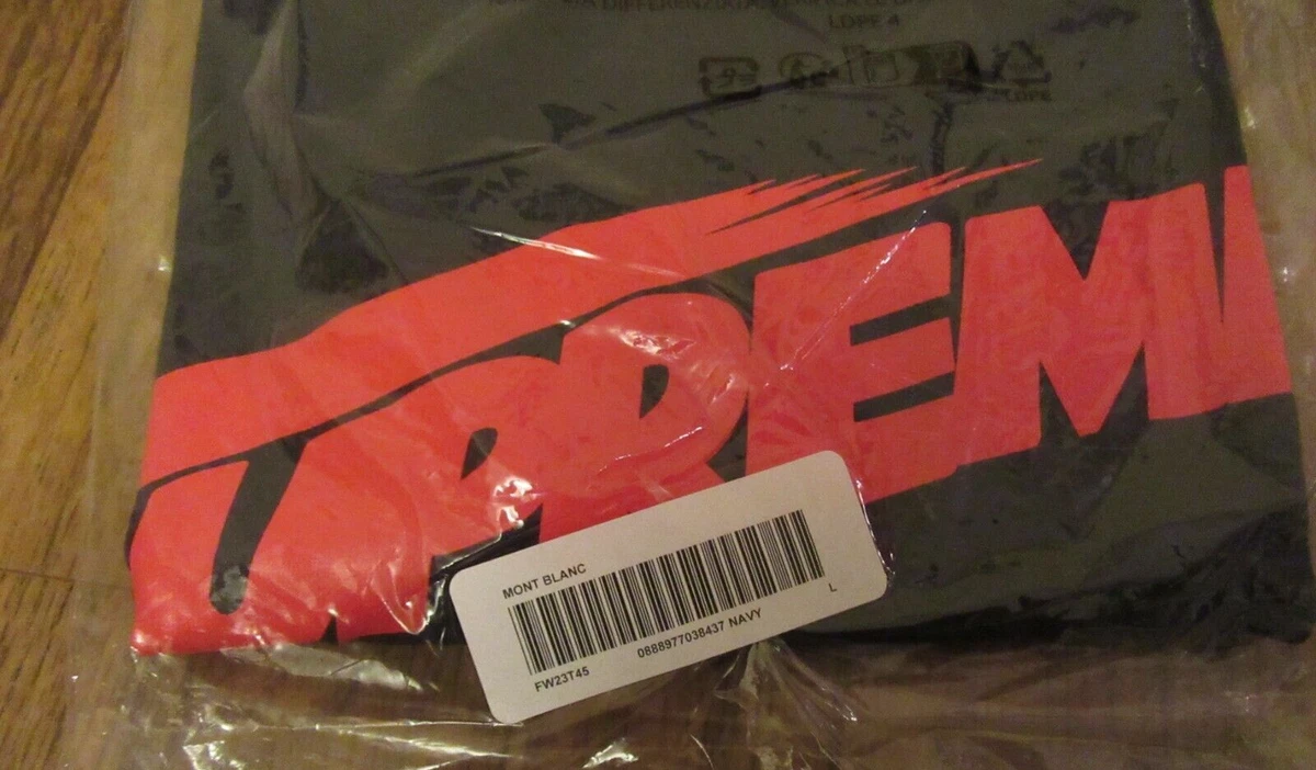 Supreme Mont Blanc Tee T-Shirt Size Large Navy FW23 Supreme New