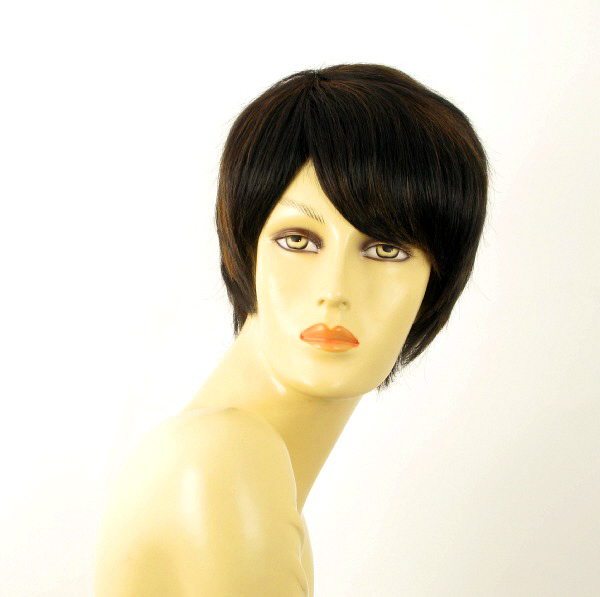 Wig for women 100% natural hair Jeanne 1b30 perruque noire et cuivre intense