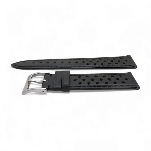 Vintage Leather Rally Racing Watch Strap Band Two Piece Perforated 18 20 22 mm - Picture 17 of 40