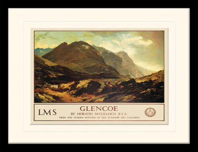 Glencoe offizieller 30 x 40 cm gerahmter Montagedruck