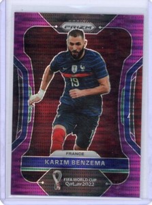 Karim Benzema 2022 Panini Prizm World Cup Purple Breakaway Prizm 9/35 #99