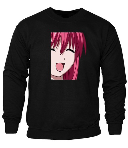 Lucy Elfen Lied Anime Fashion Unisex Herren Sweatshirt Pullover Pulli Grau Schwarz - Bild 3 von 3