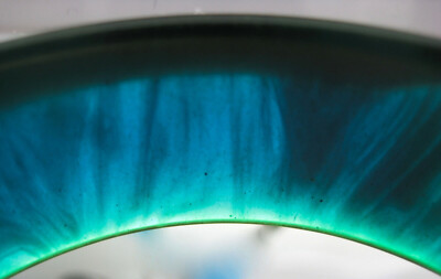 20s 30s Catalin Bakelite Dark Greenblue Bangle Barcelet Art Deco Armreifen 140