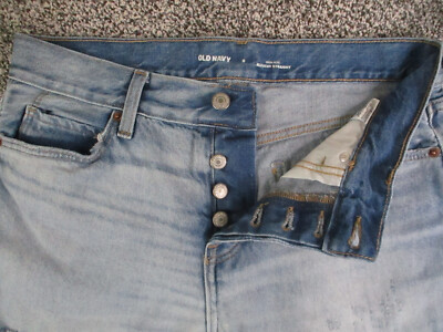 Old Navy Jeans Womens 6 Blue Denim Slouchy Straight High Rise Retro 31x25