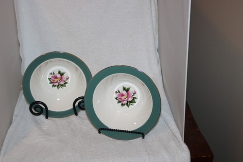 Homer Laughlin Empire Green Lot of 2 Round Serving Bowls Century Service Corp.