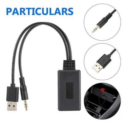 ABS Plastic Wireless Audio Receiver Adapter USB 3.5mm  For Car AUX Speaker