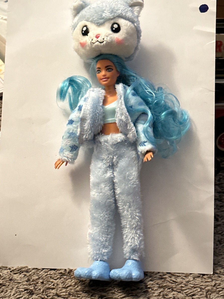 Barbie Cutie Reveal Snowflake Sparkle Doll with Husky Plush