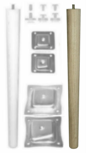 Einzelne moderne 450 mm Buche/Eiche konisches Bein - wählen Sie Holz und Befestigungstyp - Bild 10 von 17