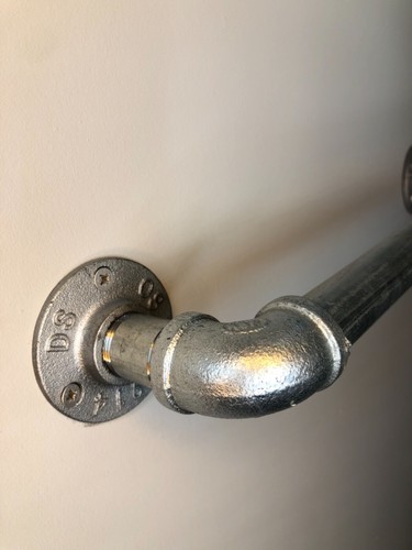 Toallero industrial Steampunk plateado baño cocina guardarropa - Imagen 5 de 8