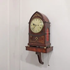 Antique Bracket Clock English Georgian Mahogany by Cording of London Restored