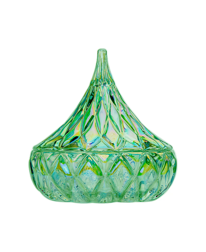 Godinger Green Hershey's Kiss Candy Dish-Non Leaded Crystal