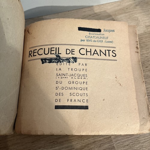 Ancien Recueil Chants Scouts L’apsianod Chants Officiels Éd Baconnier Alger 1945 - Picture 2 of 4