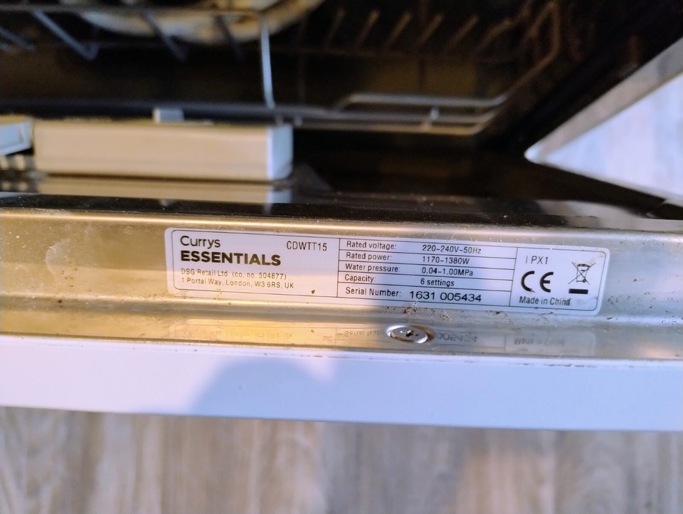 Tabletop Dishwasher Currys CDWTT15. Used 5017416540216 eBay