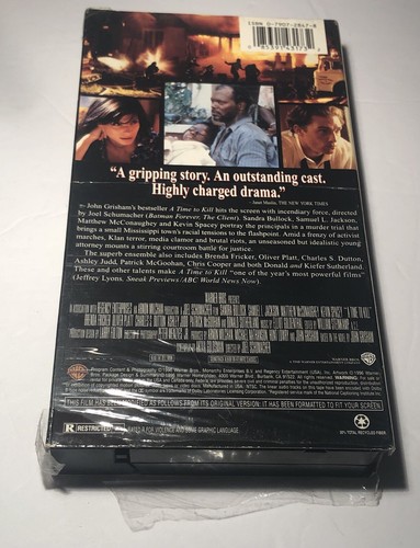 A Time To Kill VHS Samual L. Jackson, Sandra Bullock, Matthew McConaughey - Picture 8 of 8