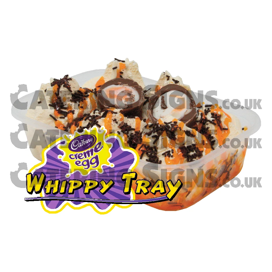 Creme Egg Tray Whippy Ice Cream Sticker - Catering Van Trailer Die Cut Decal
