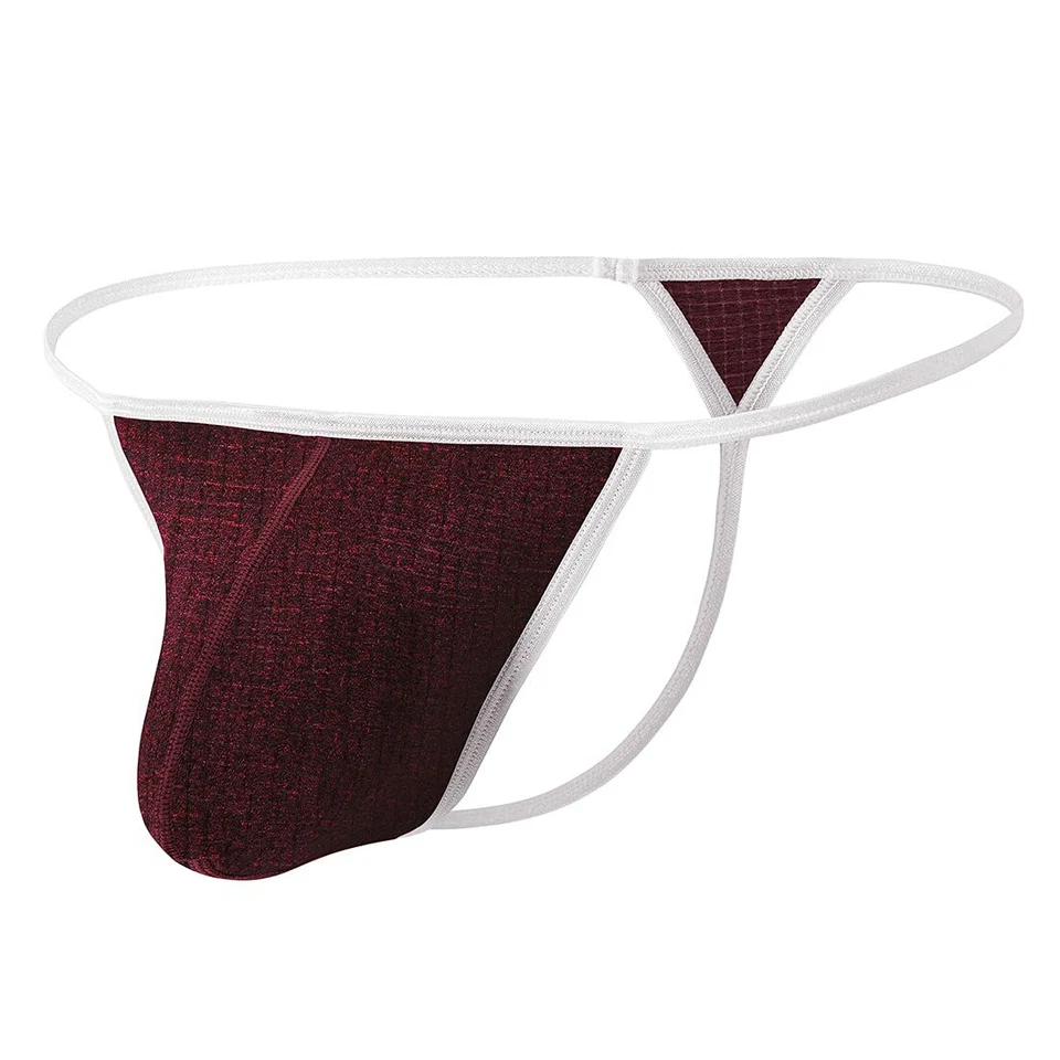 Мужские стринги мяч мешок эластичный сексуальный шелк трусики микро сетки мужчин T-сзади бикини - Изображение 4 из 4