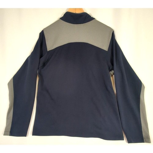 Nike Mens Shirt Medium Sphere Dry Grey Blue Colorblock 1/4 Zip Pullover Running - Picture 3 of 12