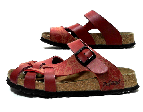 Papillio by Birkenstock Damen Sandalen rot Leder Gr. L5