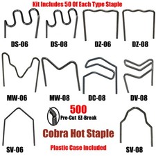 Cobra Hot Staples For Plastic Bumper Fender Repair. 500 Hot Staples Ck-10