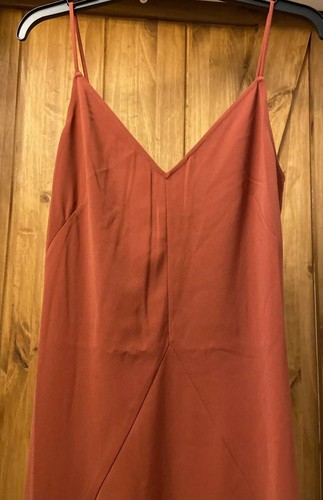 Thakoon Midi Slip Dress Rust Brown Size 4 Casual Date Night NWT - Picture 3 of 8
