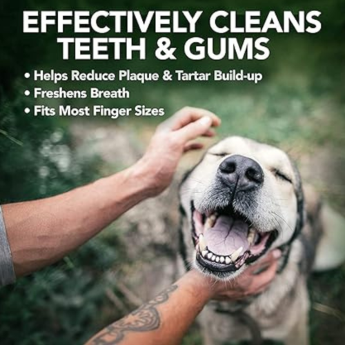 Vet's Best Dental Care Finger Wipes Reduce Plaque Freshens Breath Teeth Clean UK - Picture 3 of 6