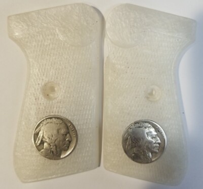 JP Sauer and Sohn 38H pistol grips pearl plastic with buffalo nickels