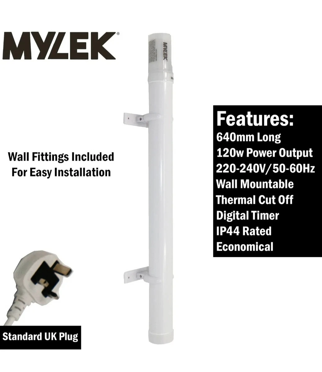 Mylek Tubular Heater Digital Display Tube And Guard Greenhouse Garage Low  Energy | eBay