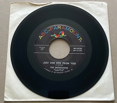 The IMPRESSIONS Just one kiss from you USA 7''45 ABC-PARAMOUNT (1965) Rhythm&blues