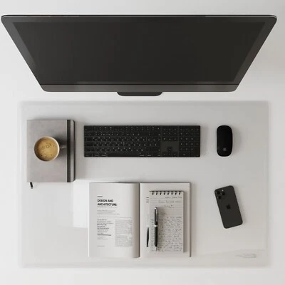 OFFICE POINT Schreibtischunterlage transparent | matt | 50x70 cm | | rutschfest top Qualität