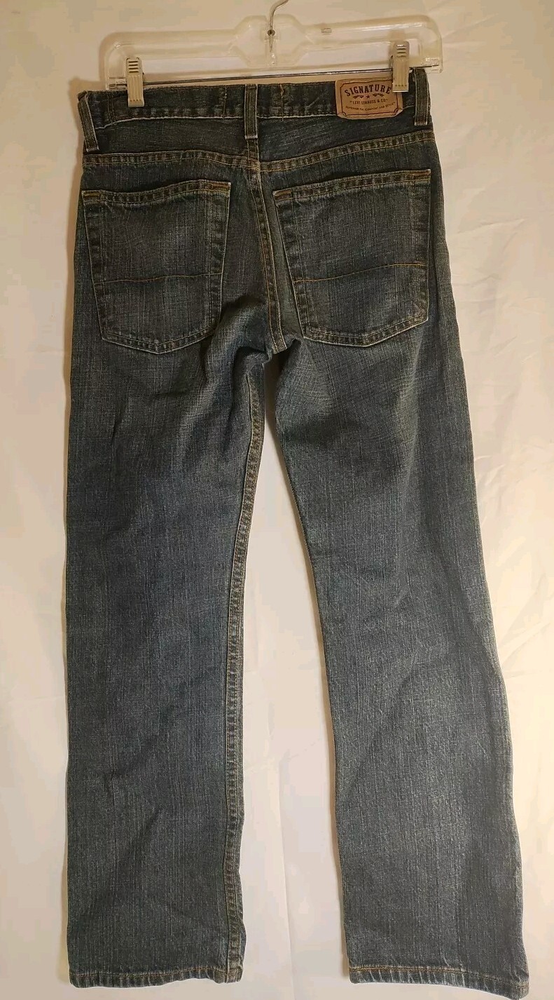 Signature by Levi Strauss & Co. Slim Straight Jeans Blue Size 14 Regular image 7