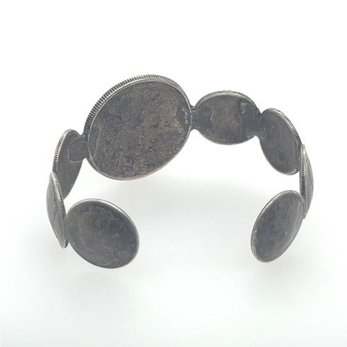 1940’s Liberty Half Dollar & Liberty Dime Armreif Armband ~Antik •Sehr cool• - Bild 5 von 10