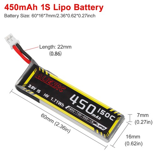 1S 3.8V 450mAh Lipo Battery 50C/100C with JST-PH2.0 Connector for RC Car Truck - Picture 6 of 12