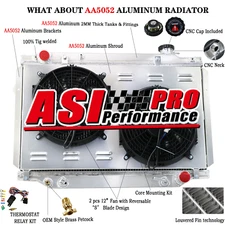 ASI 4ROW Radiator+Shroud Fan For 1993-1997 1996 Toyota Landcruiser LX450 4.5L I6