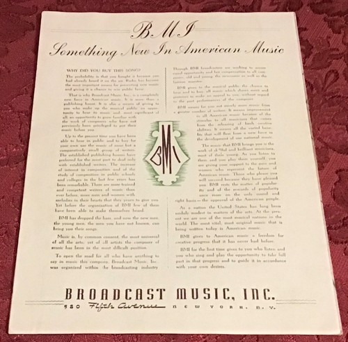Vintage Sheet Music Walkin’ By The River 1940 - Picture 2 of 2