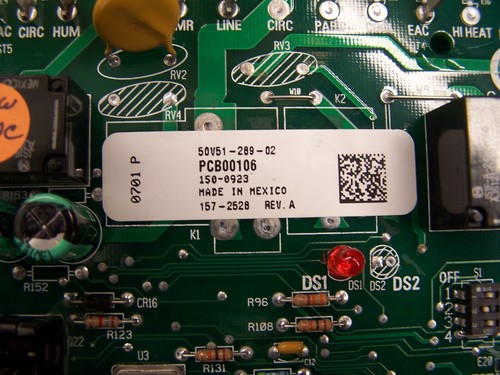 New Goodman Amana PCB00106 OEM Furnace Control Board Emerson 50V51-289-02 - Picture 2 of 2
