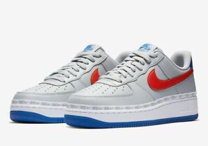 Nike Air Force 1 07 LV8 Scarpe Da Ginnastica Grigio Rosso Bianco CD7339 001 UK 14 EU 50 | eBay
