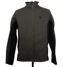 Spyder Core Sweater Mens S Olive Knit Jacket Polyester Fleece Lined