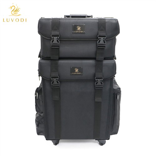 2in1Kosmetikkoffer Schminkkoffer Trolley Komestiktasche Make-up Koffer abnehmbar - Bild 13 von 24