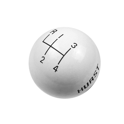 Hurst 1637626 Shift Knob - White 4 Speed 3/8 - 16 Threads - Picture 2 of 3