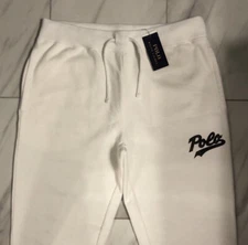 Polo Ralph Lauren Men's White Sweatpants Camoflauge Logo $138 New
